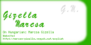 gizella marcsa business card